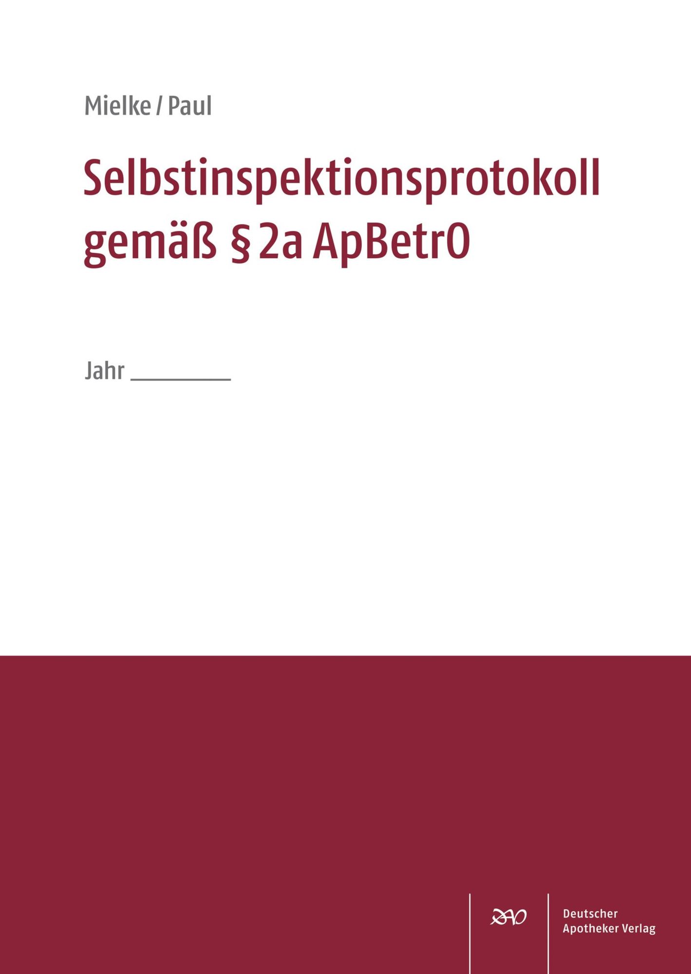 Selbstinspektionsprotokoll Gem A Apbetro Online Kaufen