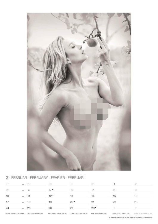 Naked 2025 Wand Kalender 29 7x42 Erotik Kalender Frauen Woman