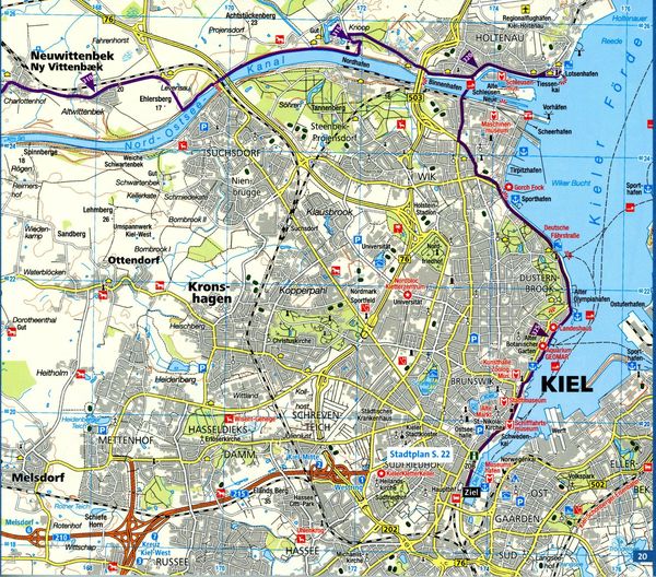 KOMPASS Fahrrad Tourenkarte Nord Ostsee Kanal Radweg 1 50 000 Von