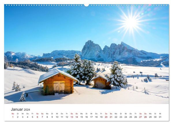 Seiser Alm Im Herzen Der Dolomiten Wandkalender 2024 DIN A2 Quer