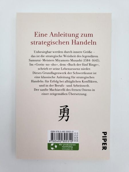 Das Buch der fünf Ringe von Miyamoto Musashi Buch 978 3 492