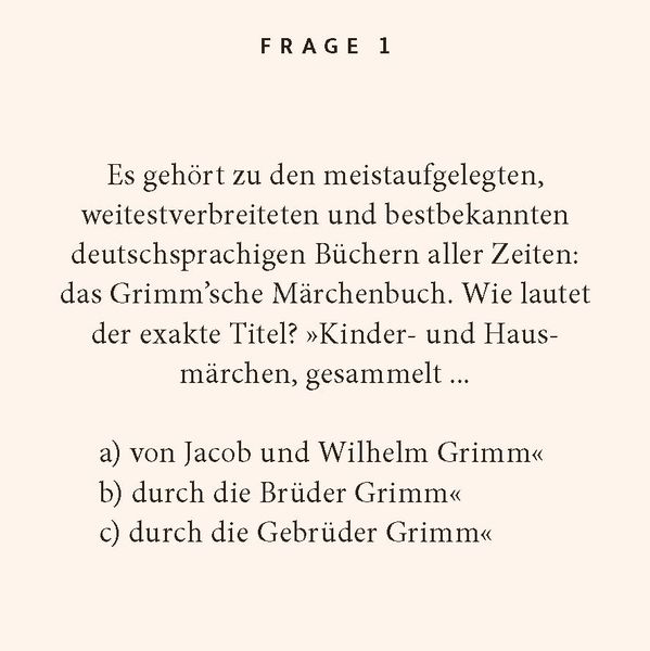 Grimms Märchen Quiz von Heinz Rölleke Buch 978 3 89978 443 5