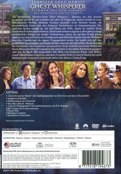 Ghost Whisperer Stimmen Aus Dem Jenseits Season 3 5 DVDs Von John