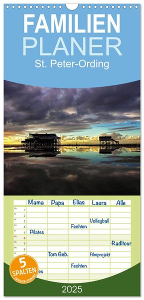 Familienplaner St Peter Ording Mit Spalten Wandkalender