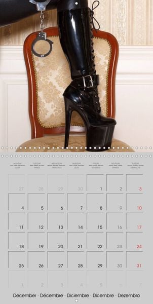 Erotica Sensual Leather Lingerie Fantasies Wall Calendar 2023 300