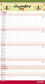 Familienplaner Vintage Zetteltasche 2024 Kalender Mit 4 Spalten