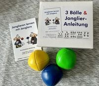 B Lle Jonglier Anleitung Blau Gr N Gelb Von Stephan Ehlers