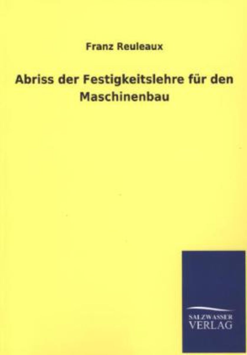 Abriss Der Festigkeitslehre F R Den Maschinenbau Online Kaufen Thalia