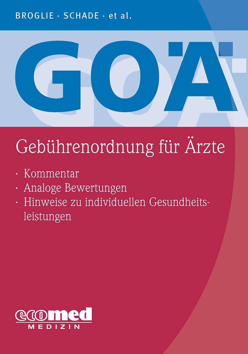 Go Geb Hrenordnung F R Rzte Von Maximilian Guido Broglie Buch