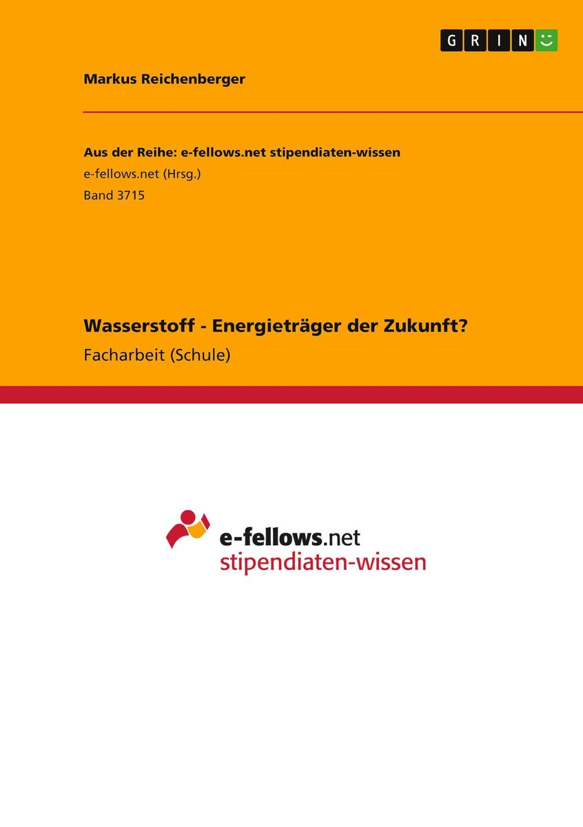 Wasserstoff Energietr Ger Der Zukunft Von Markus Reichenberger