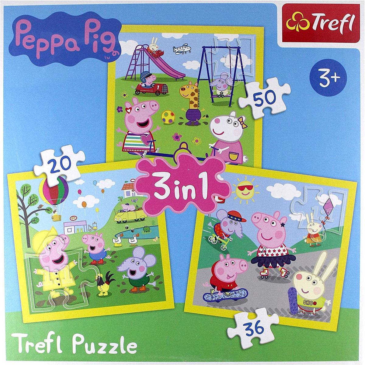 Trefl 34849 Peppa Pig Puzzle 3 In 1 20 36 50 Teile Kaufen