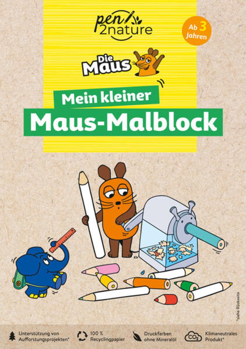 Mein kleiner Maus Malblock Nachhaltiges Malen für Kinder ab 3 Jahren