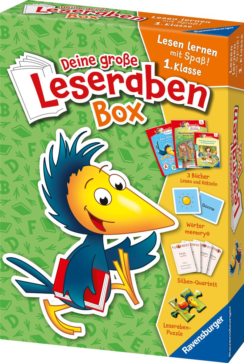 Deine große Leseraben Box lesen lernen mit Spaß 1 Klasse