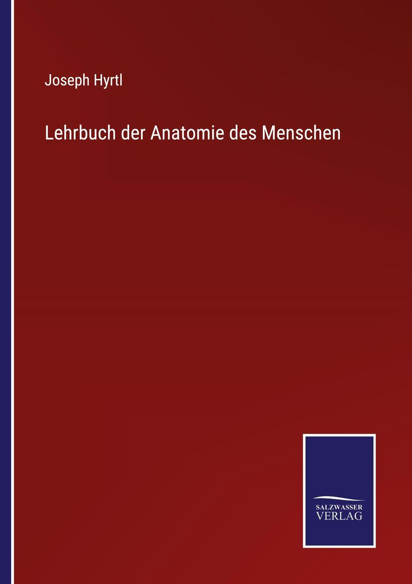 Lehrbuch Der Anatomie Des Menschen Online Kaufen