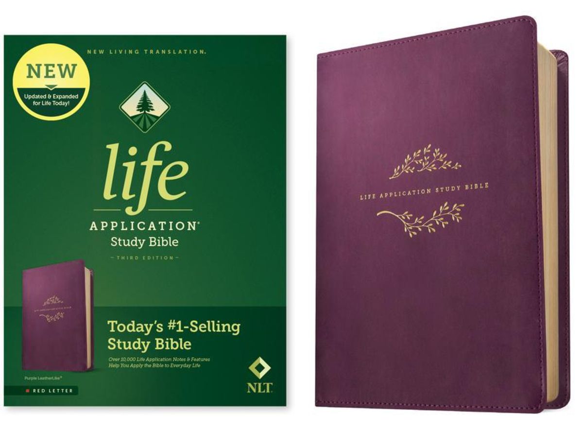 NLT Life Application Study Bible Third Edition Leatherlike Purple