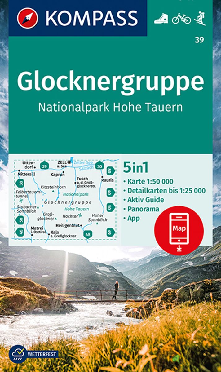 Kompass Wanderkarte Glocknergruppe Nationalpark Hohe Tauern