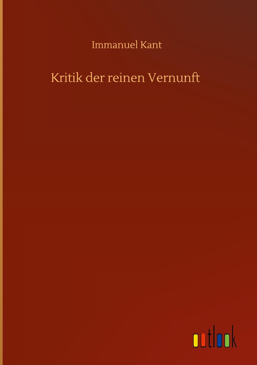 Kritik Der Reinen Vernunft Von Immanuel Kant Buch Thalia