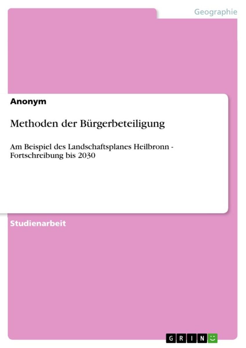 Methoden Der B Rgerbeteiligung Online Kaufen