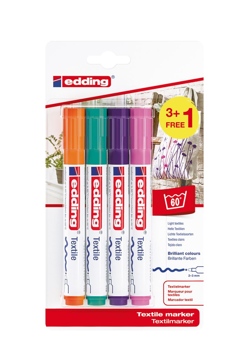 Edding Textilmarker 4500 Creative 3 1er Set