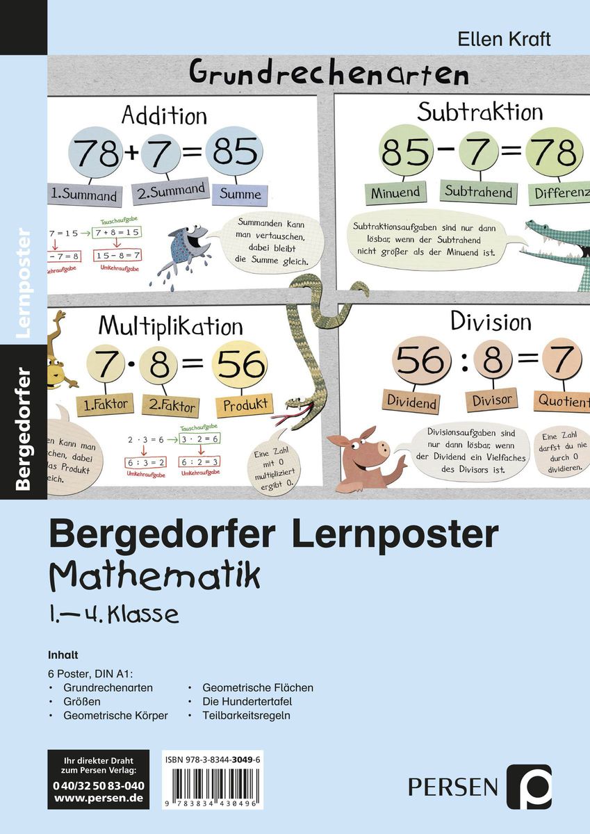 Lernposter Mathematik 1 4 Klasse Grundschule Schulbuch 978 3