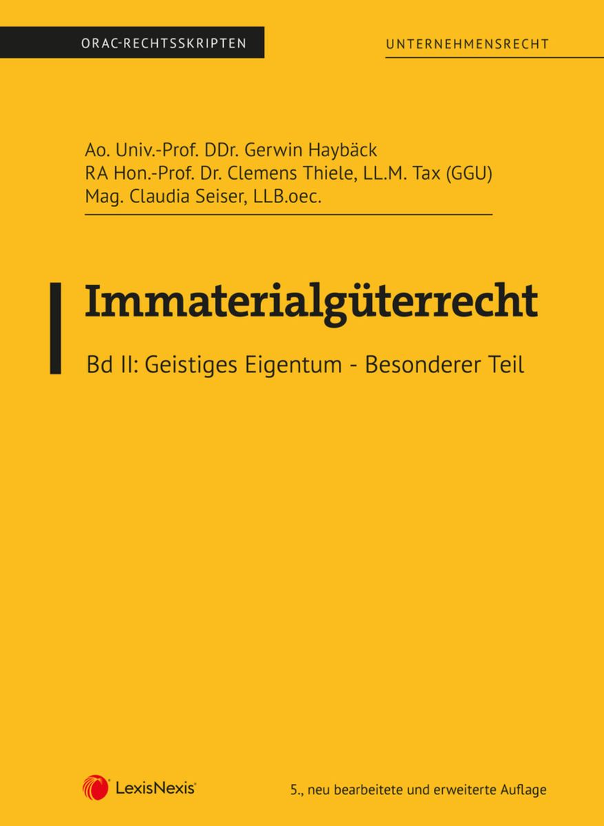 Immaterialgüterrecht Skriptum Bd II von Clemens Thiele Buch