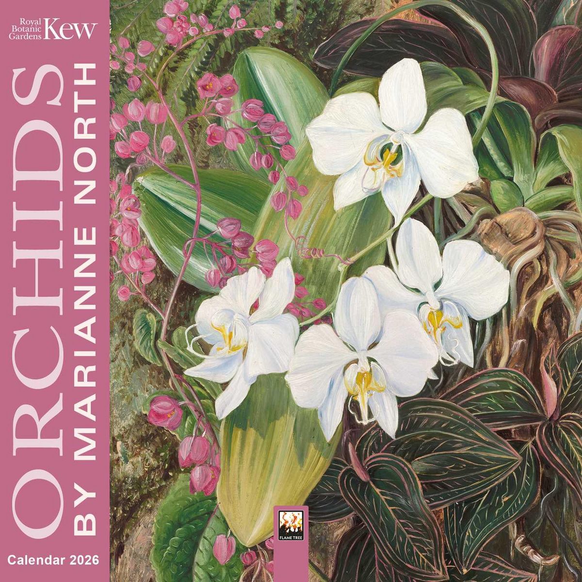 Kew Gardens Orchids By Marianne North Mini Wall Calendar Art