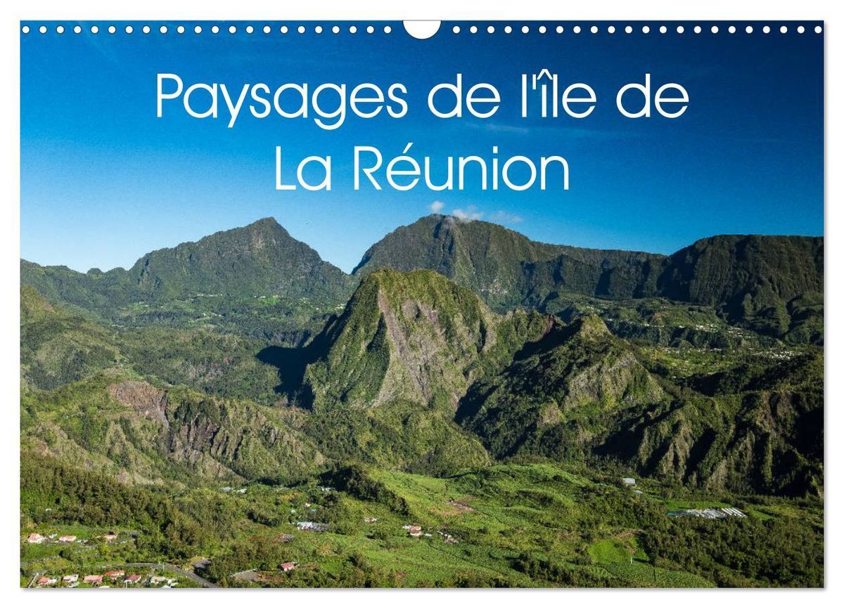 Paysages de l île de La Réunion Calendrier mural 2025 DIN A3 vertical