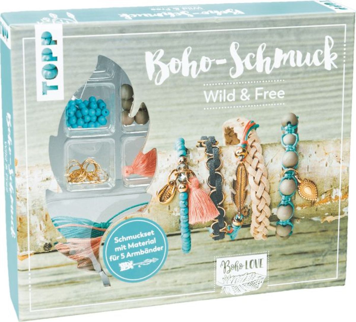 Boho Schmuckset Wild Free T Rkis Lachs