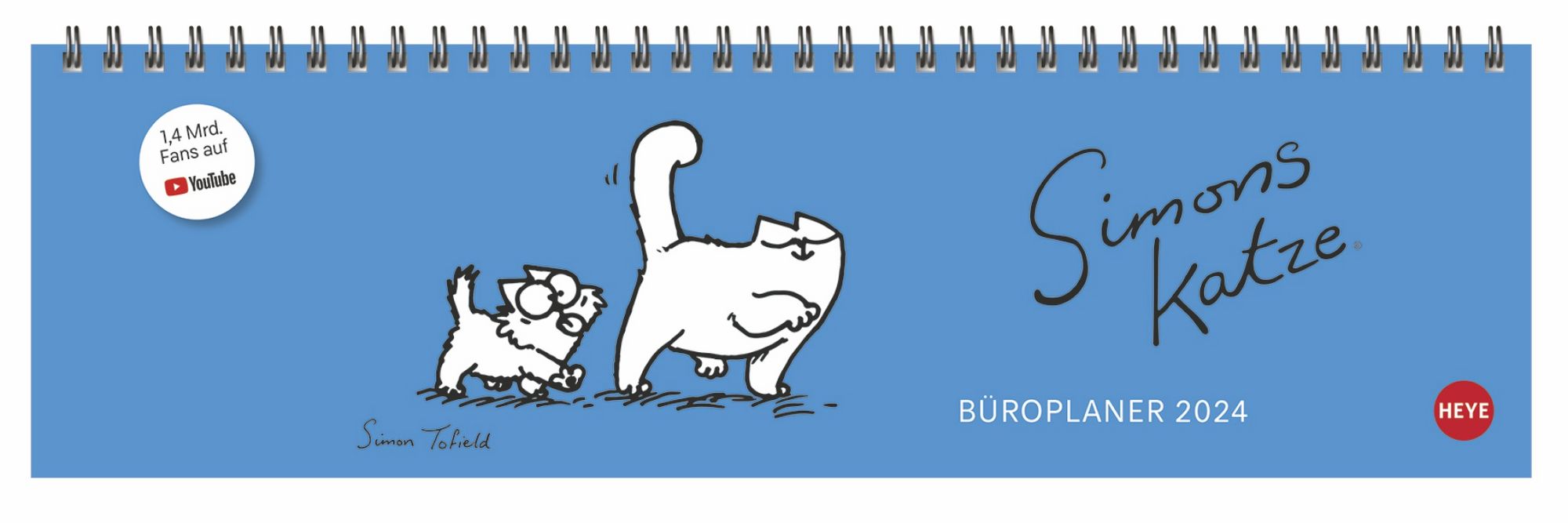 'Simons Katze Büroplaner 2024. Kultiger Tischkalender für den