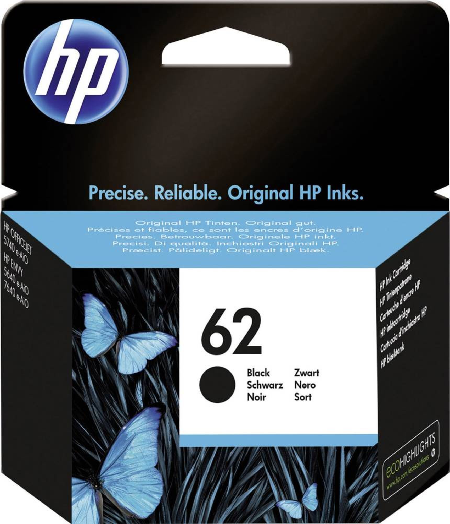 HP 62 Druckerpatrone Original Schwarz C2P04AE Tinte online bestellen ...
