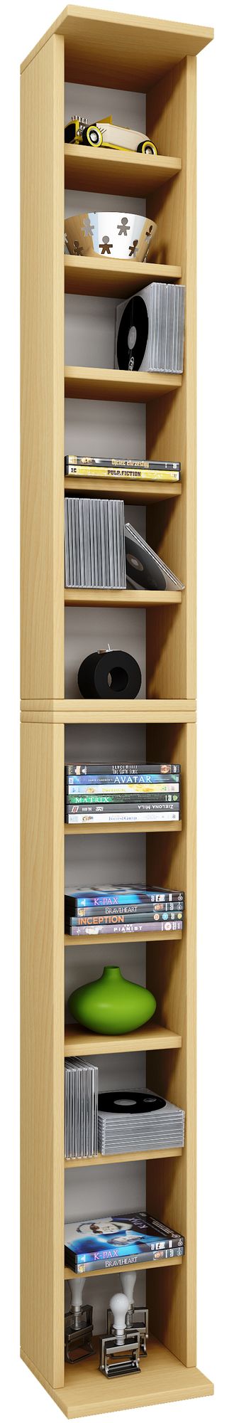 Holz CD DVD Stand Aufbewahrung Deko Regal Bigol kaufen