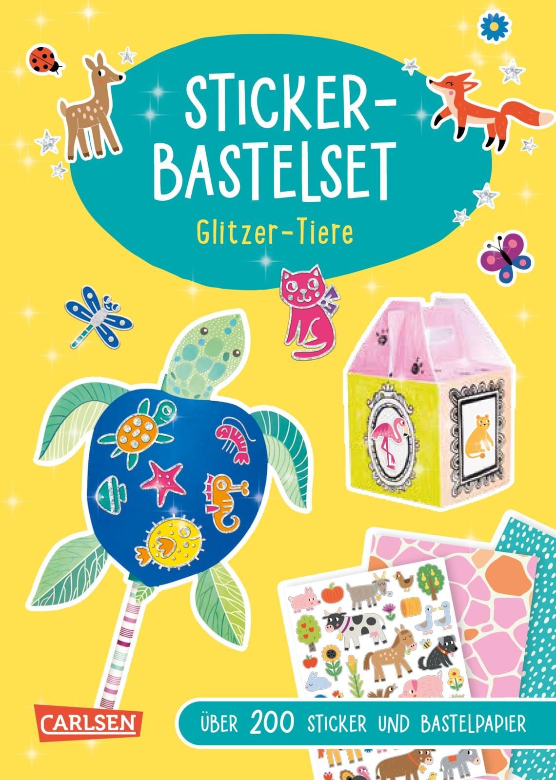 300 Stück Bunte Eulen-Sticker Mit Glitzer – Selbstklebend, Wasserabweisend, Für Stickerbuch & Basteln