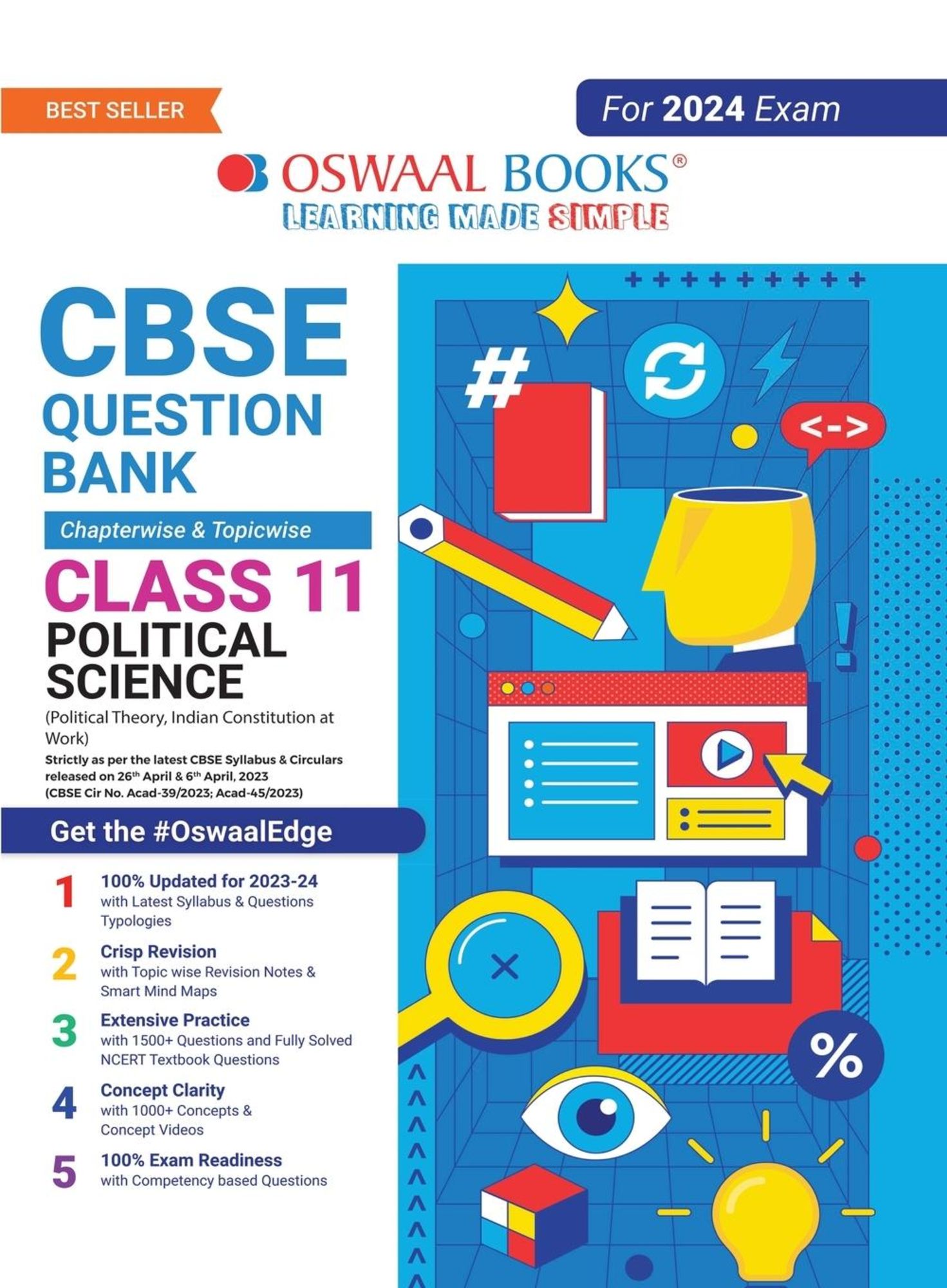 Oswaal CBSE Class 11 Political Science Question Bank 2024 Exam Nach