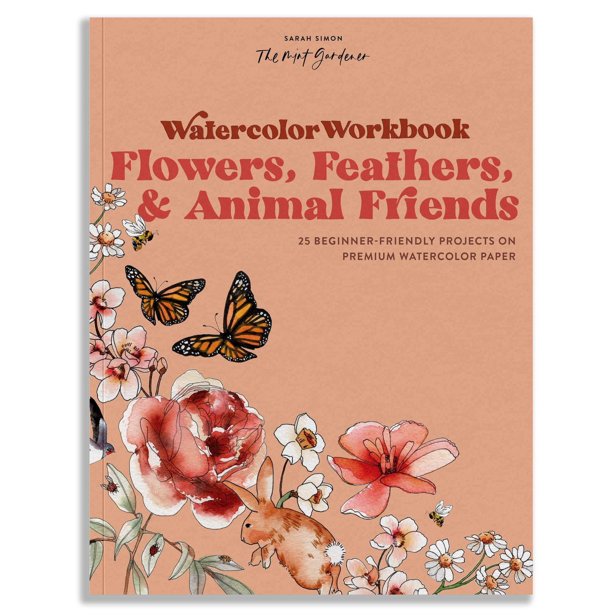 Carnet D’aquarelle Débutant Fleurs Et Animaux – 12 Couleurs Avec Pinceau, Bloc 16,5x23 Cm, Papier épais, Idéal Pour Ados Et Adultes (modèle Fleurs)