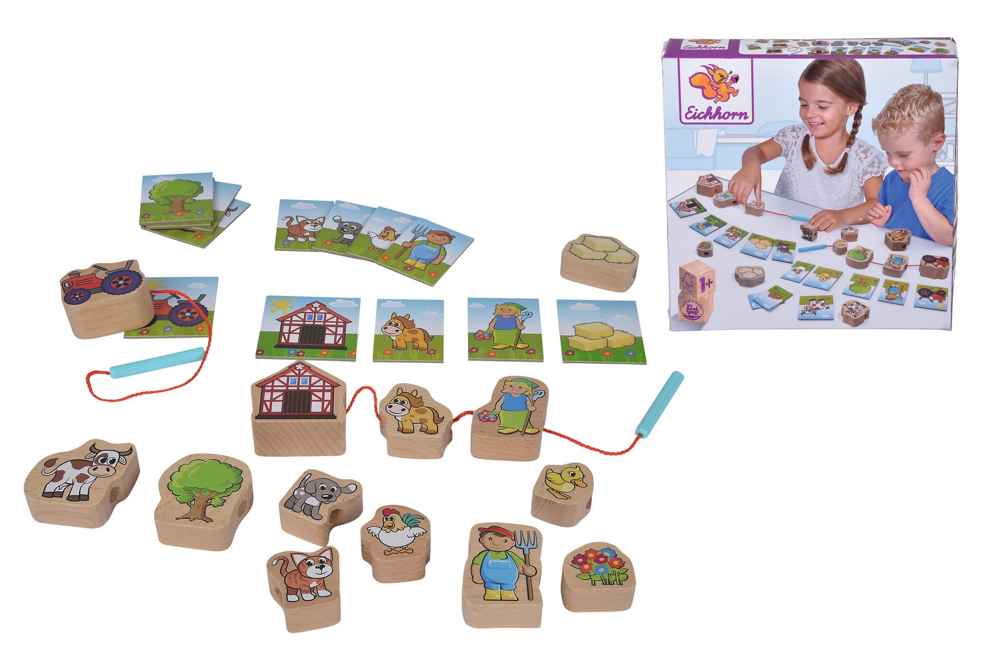 Eichhorn 100005200 - Fädelspiel aus Holz\' kaufen - Spielwaren