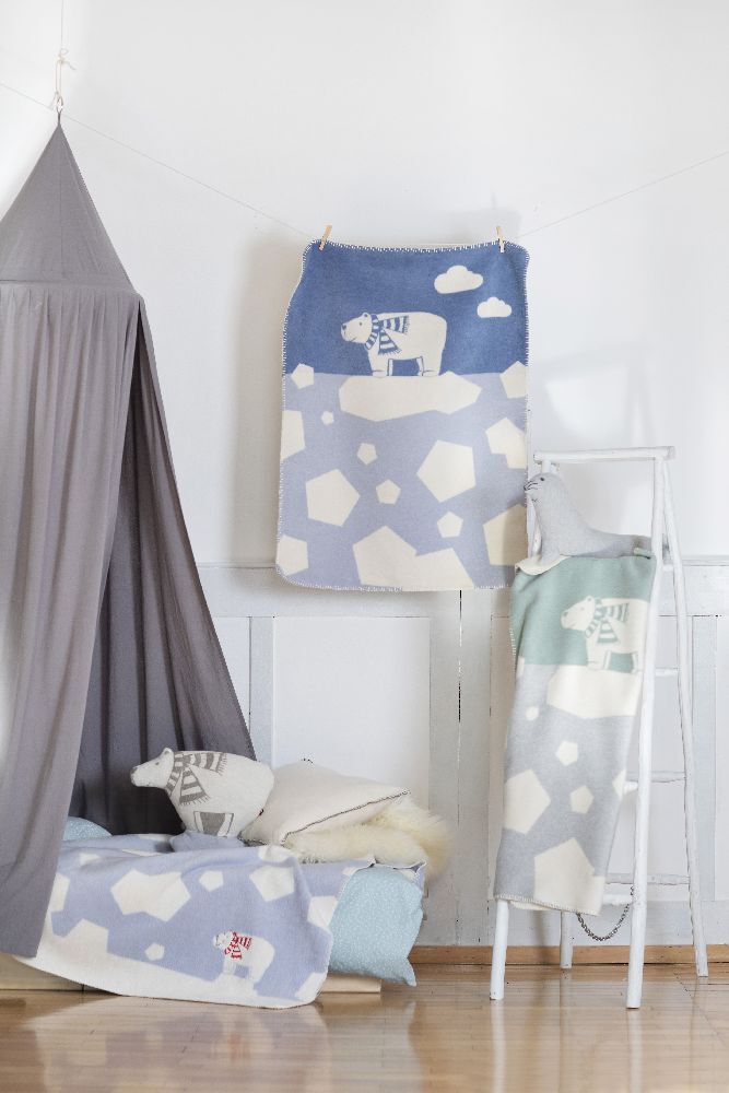 'Fussenegger MILA Baby und Schlafdecke, Eisbär mit Einstickung online