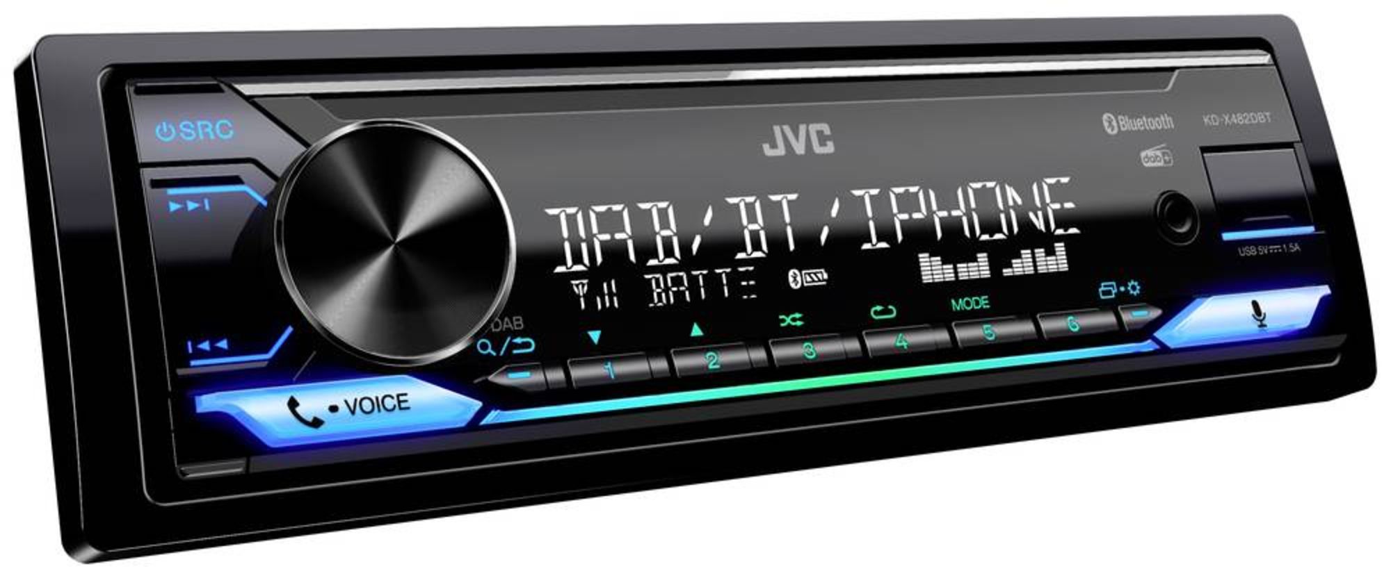 JVC KD-X482DBT Autoradio Bluetooth®-Freisprecheinrichtung, DAB+