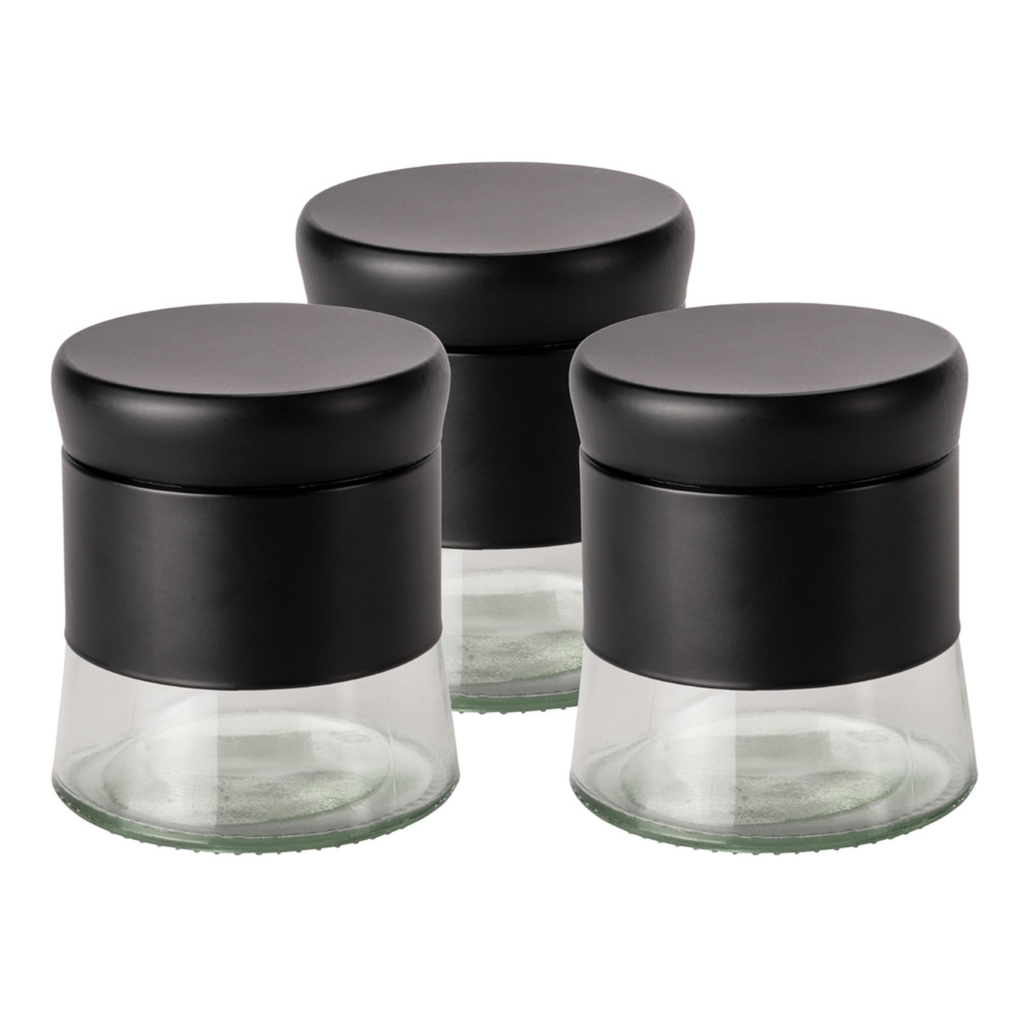 \'Glas Aufbewahrungsdose Boga 0,4 Liter, 3er Set, Vorratsdosen in Schwarz  online bestellen | Küchen Organizer