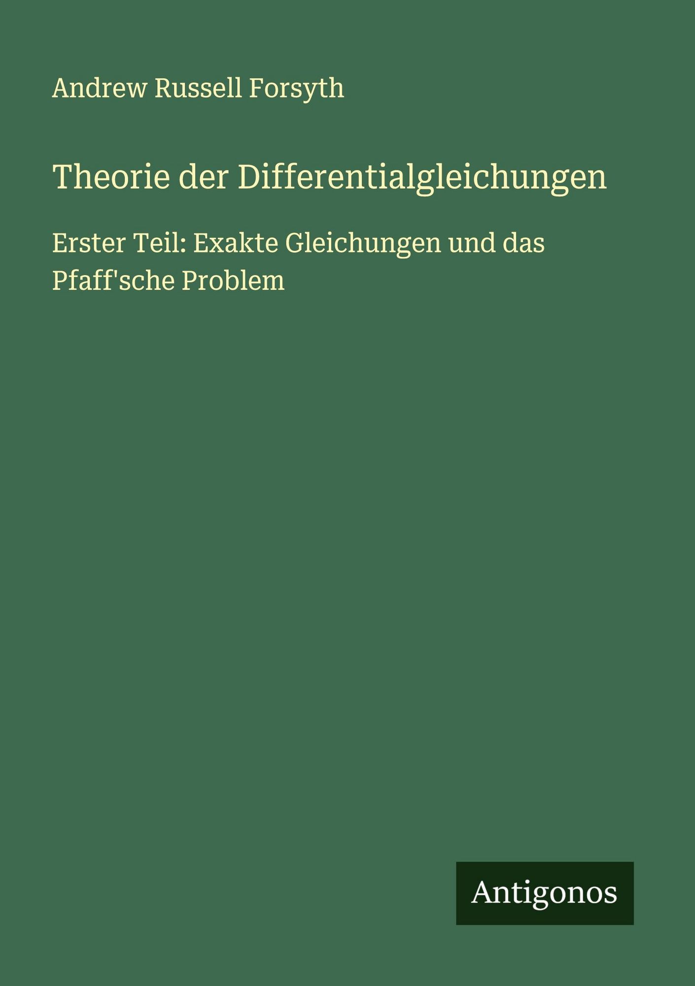 書 Lehrbuch der Differential-Gleichungen Gewöhnliche Differentialgleichungen: Eine Einführung aus der