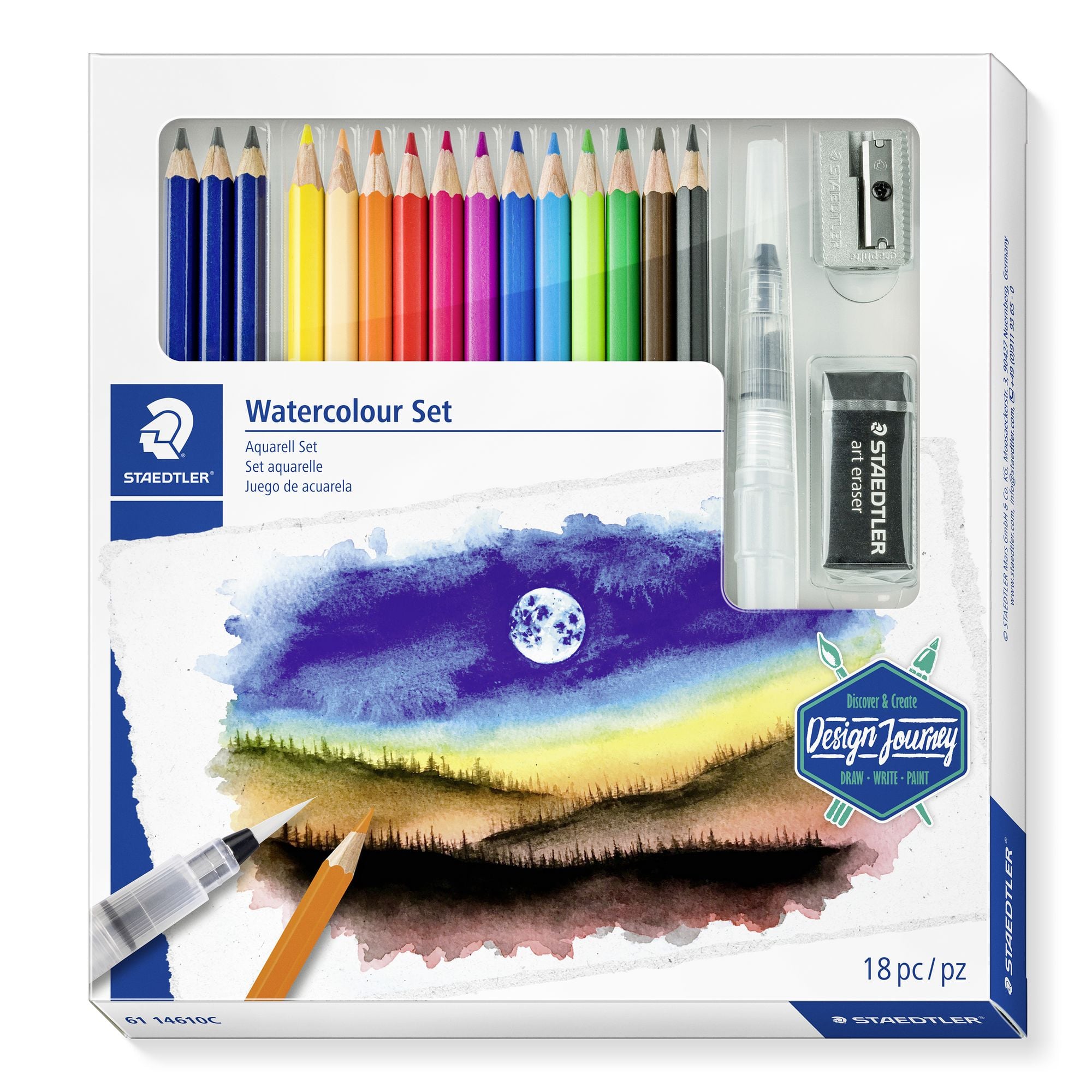 12 Stück Aquarellpinsel Set – Nachfüllbare Wasserpinsel Für Malerei & Kunst, Verschiedene Größen
