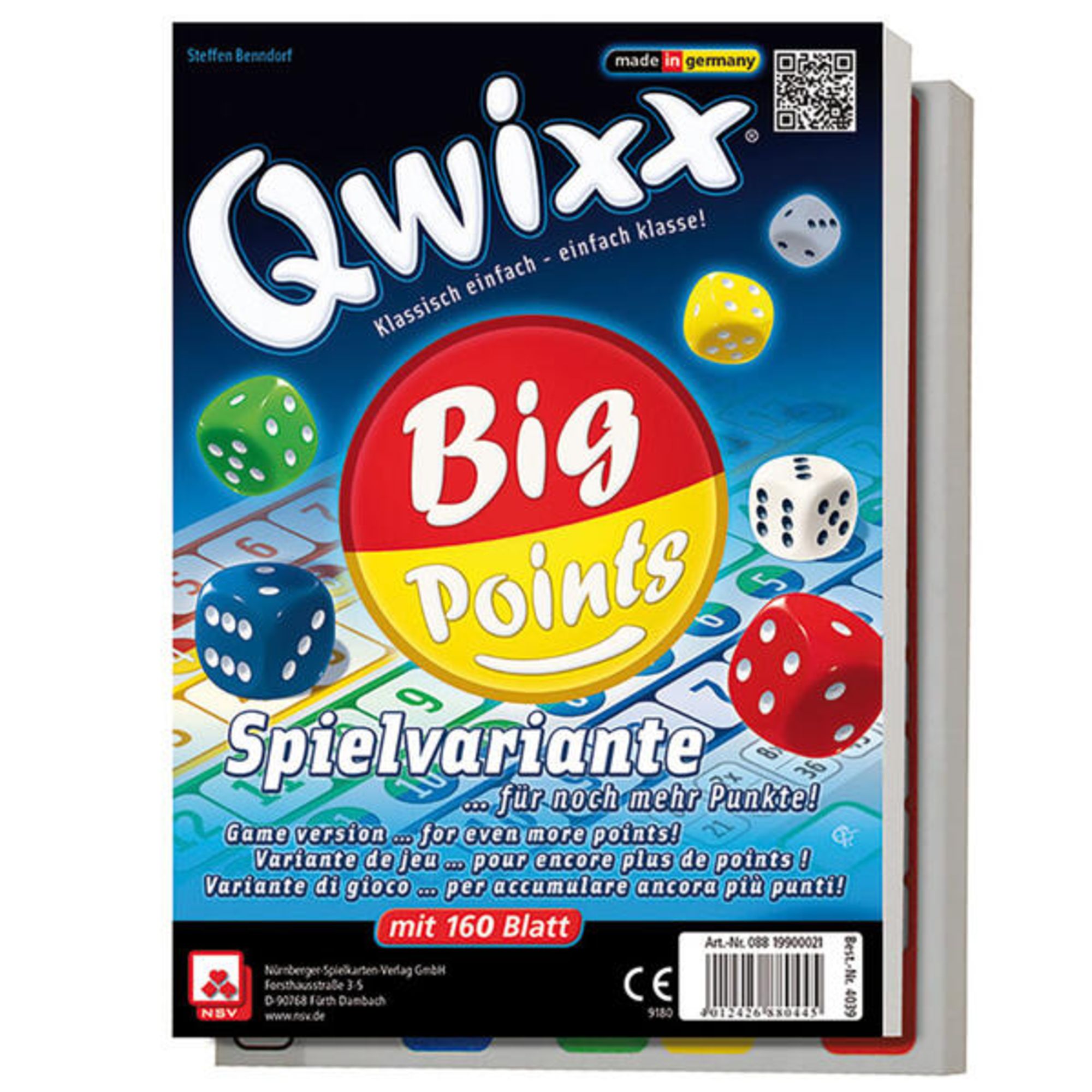 im Blatt 160 Qwixx Big Points, noch kaufen 2er-Pack Spielwaren mehr - für Punkte!\'