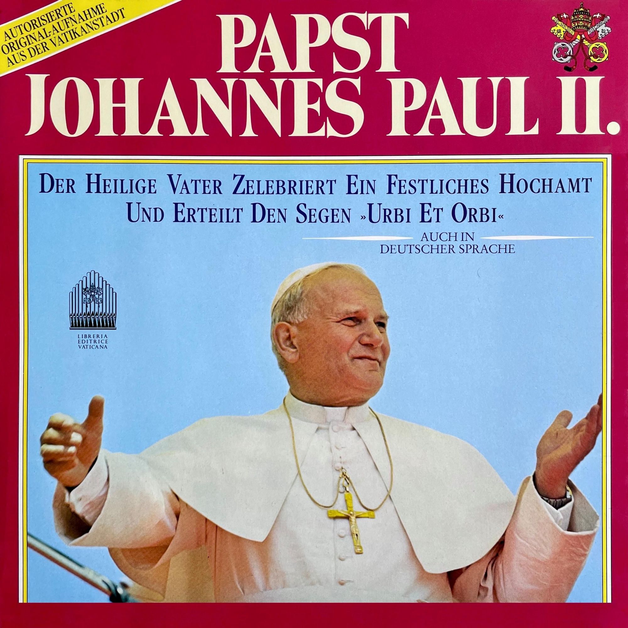 'Papst Johannes Paul II. Der heilige Vater zelebriert ein festliches