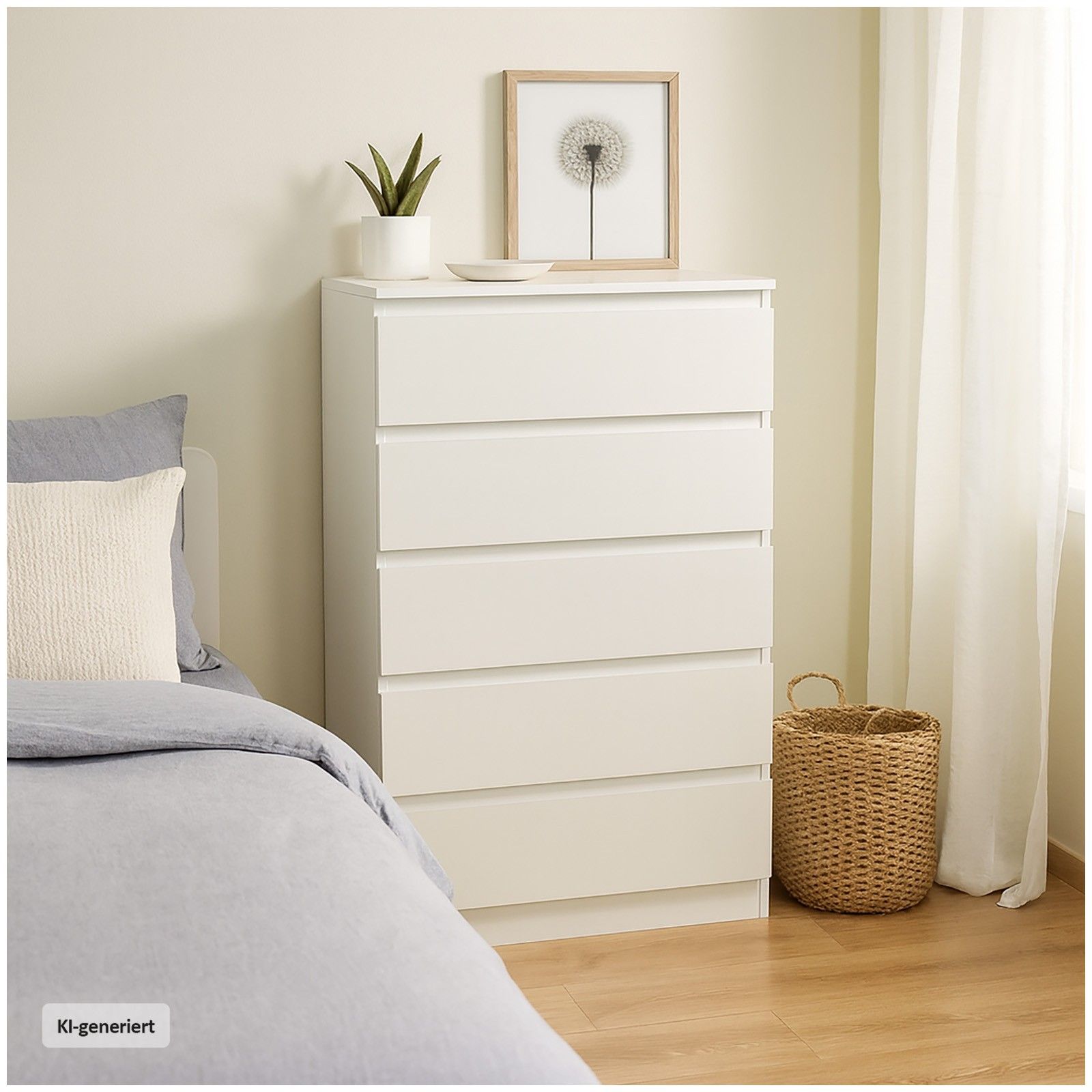 HTI-Living Kommode in weiß mit 5 grifflosen Schubladen Modernes Design und viel Stauraum kaufen