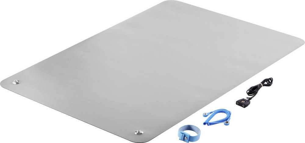 ELEKTRON ESD-Tischmatte 60x150 Cm – 2,4 Mm Dick, Leitfähig, Mit Erdungskabel & 2 Druckknöpfen, Für Sichere Elektronikarbeit