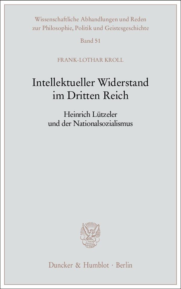 洋書 Intellektueller Widerstand Intellektueller Widerstand im Dritten Reich.
