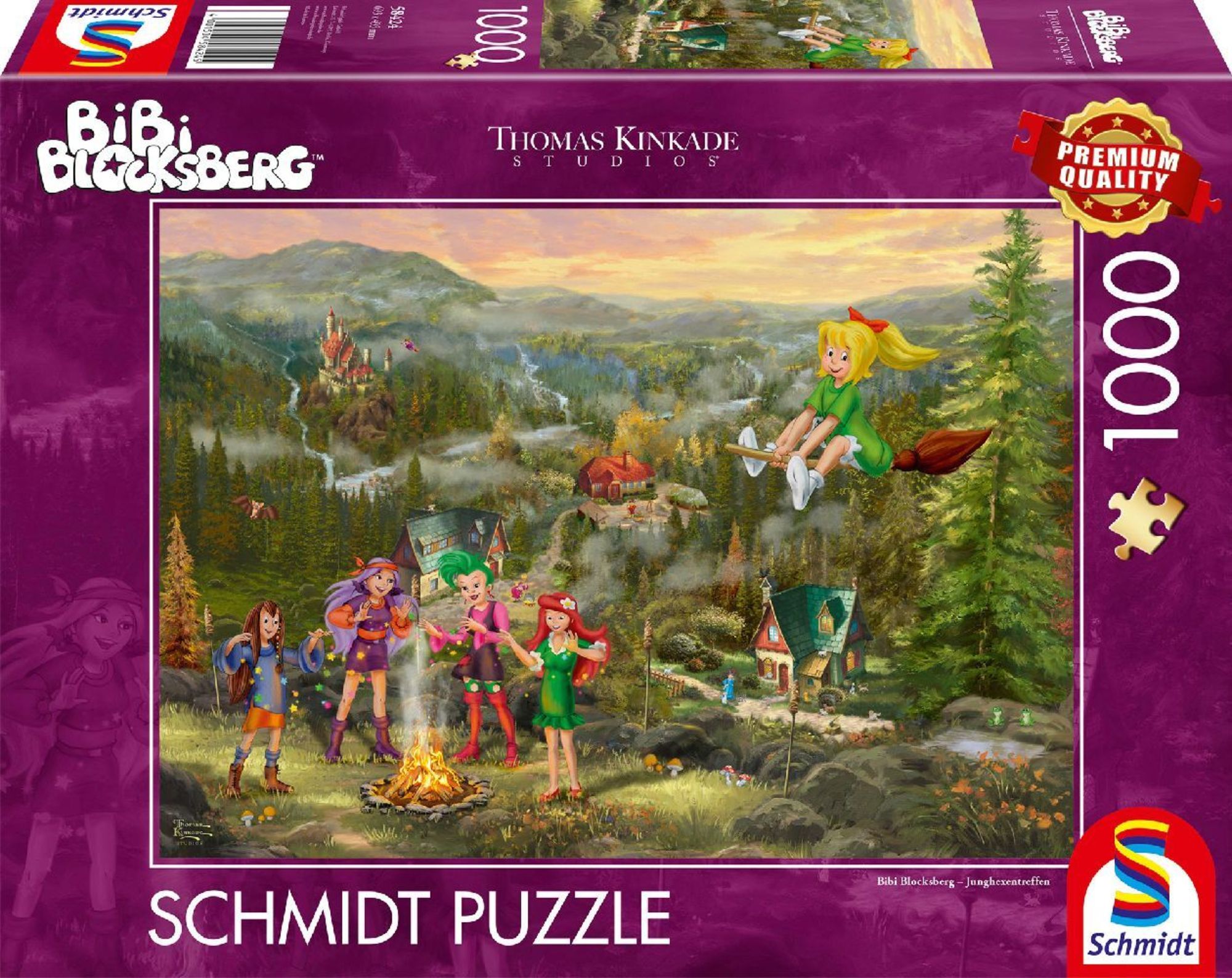 Schmidt 58424 - Thomas Kinkade, Bibi Blocksberg, Junghexentreffen, Puzzle,  1000 Teile' kaufen - Spielwaren