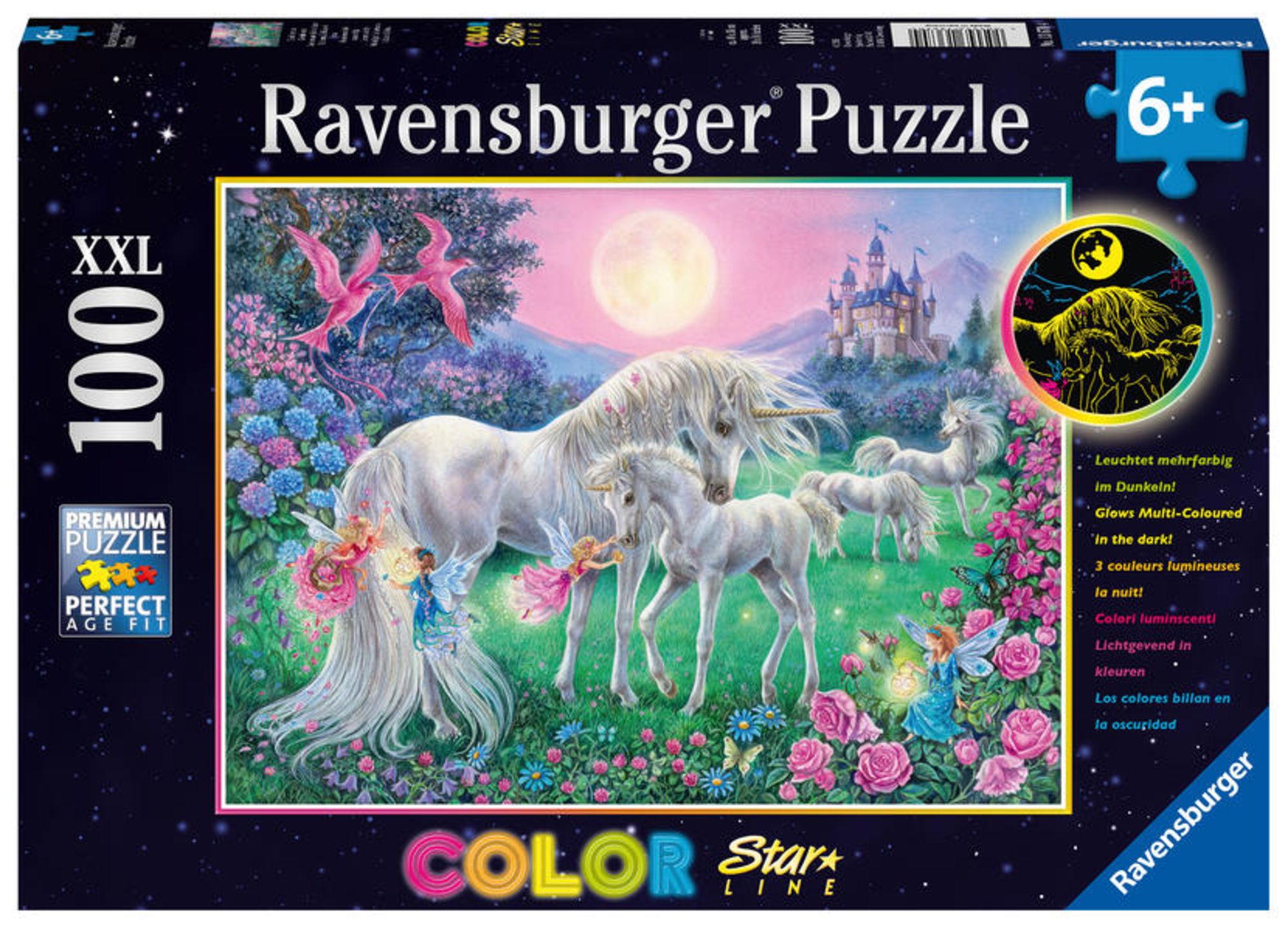 im kaufen Spielwaren 100 Puzzle XXL Ravensburger Color Mondschein Starline\' - Teile Einhörner