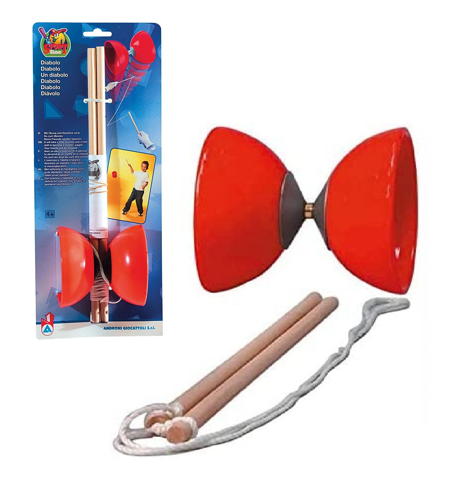 Diabolo Handstäbe Aus Holz Mit Schnur – 37,5 Cm, Jongliergeräte Für Anfänger
