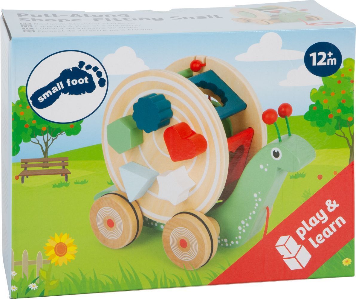 small foot spielzeug Small foot 11734 - Nachzieh-Stecktier Schnecke, Nachziehtier