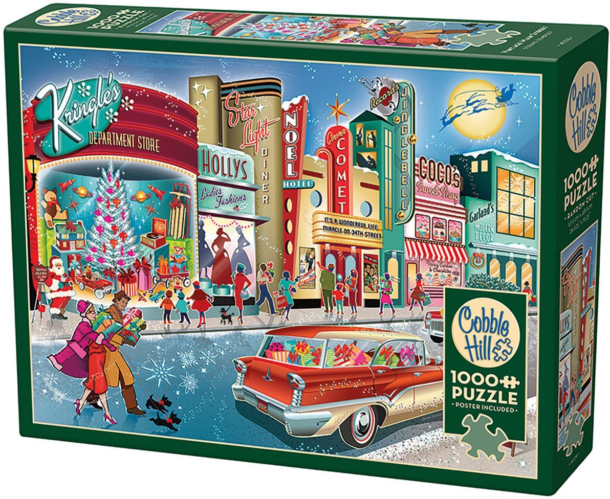 Cobble Hill 1000 Teile Puzzle 'Weihnachtspräsenz' - Mit Poster, In USA Hergestellt, Aus Recyceltem Material